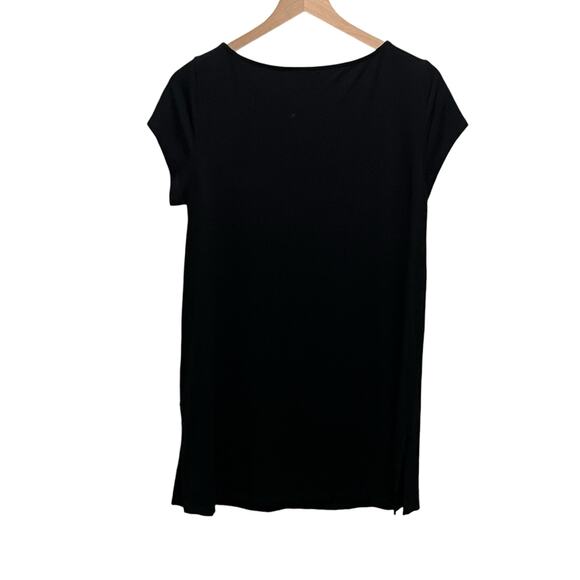 Eileen Fisher Jersey Cap Sleeve Dress Size Medium - Picture 2 of 5